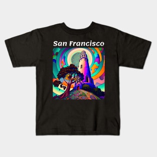 Coit tower v1 Kids T-Shirt